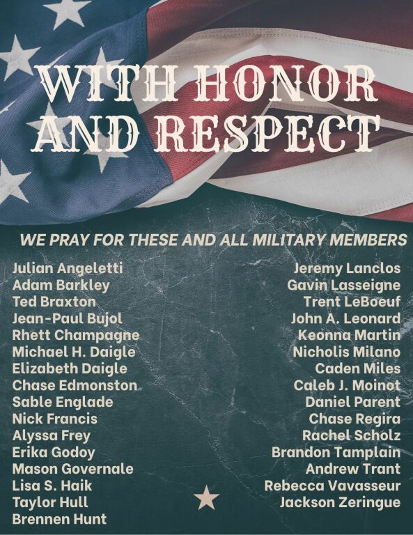 Military prayer list