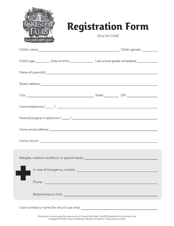 2026 VBS Registration Form