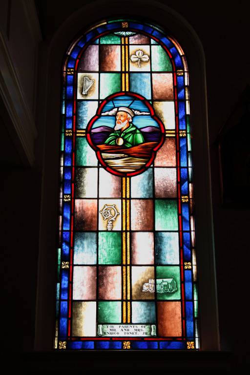 Saint Patrick stained glass window
