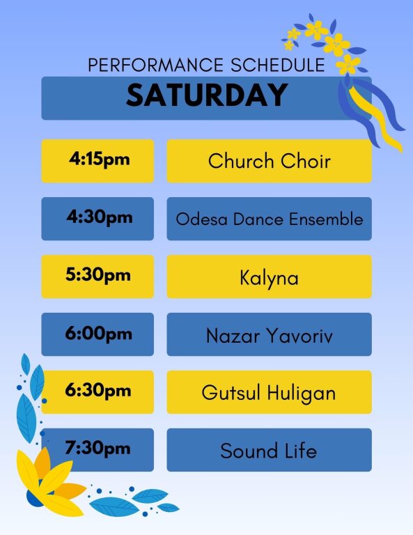 Saturday Schedule