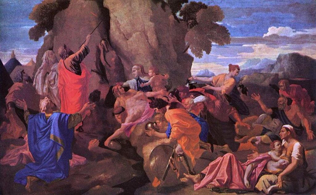 Moses Striking Water from the Rock by Nicholas Poussin Moses Striking Water from the Rock by Nicholas Poussin