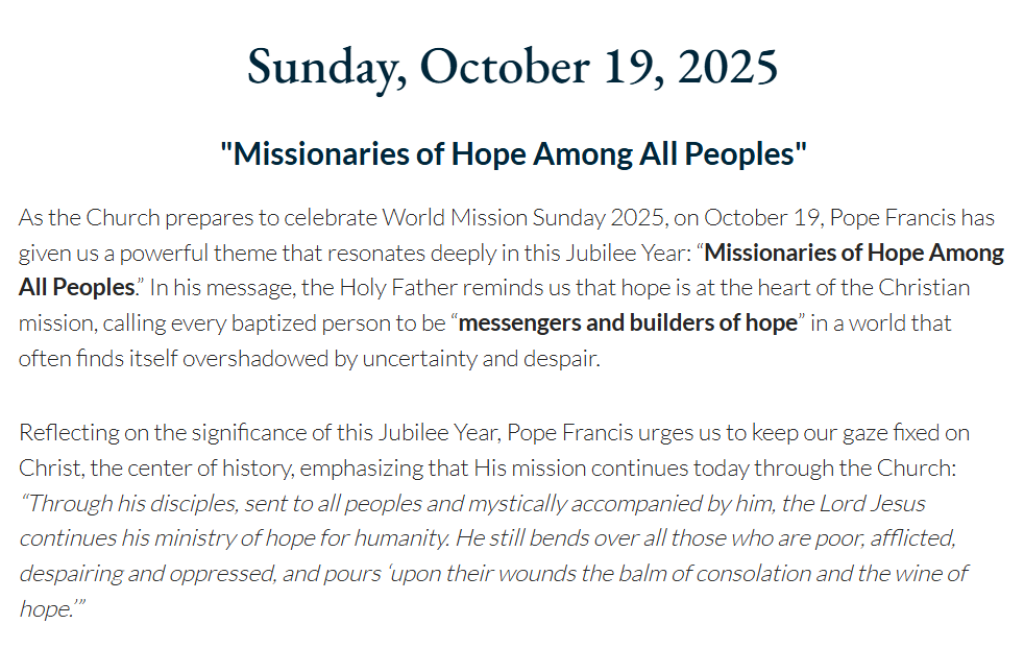world mission sunday