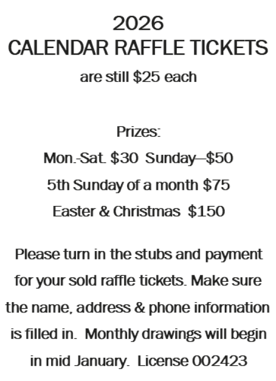 Calendar Raffle 26
