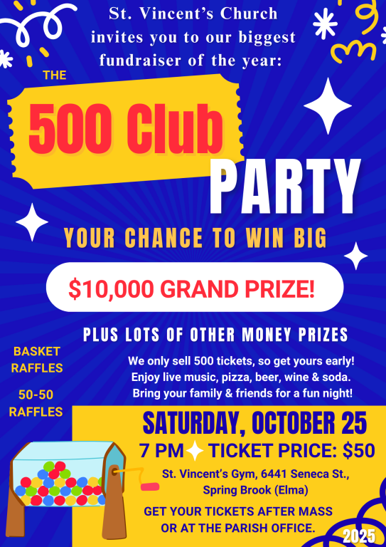 2025 500 Club flier