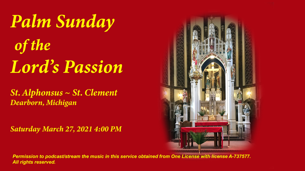 Livestream Schedule St. AlphonsusSt. Clement Parish