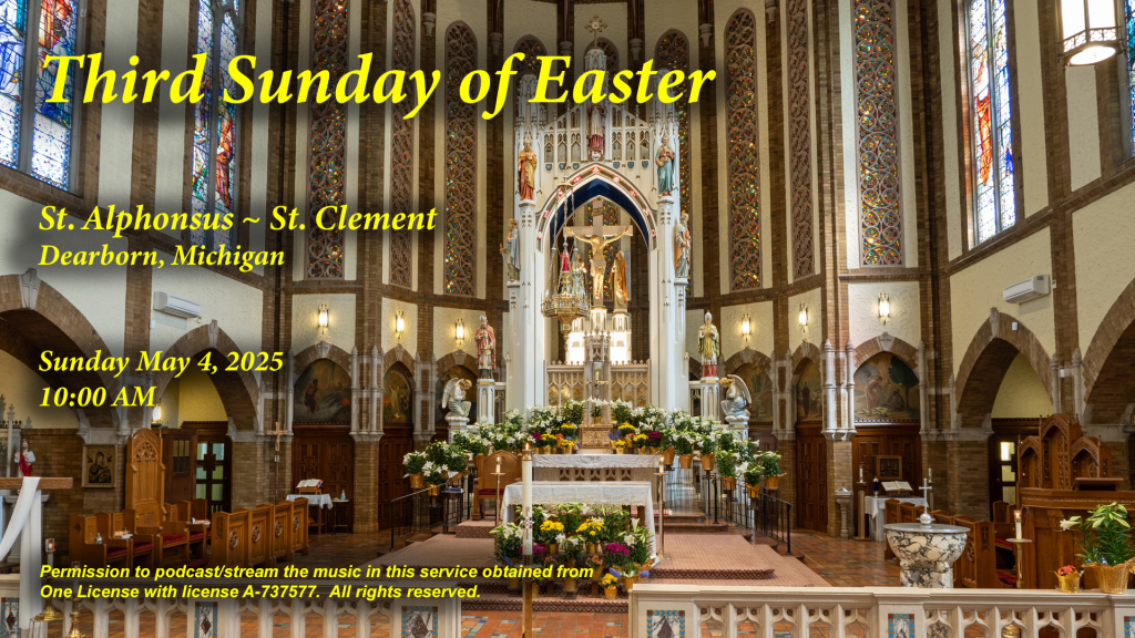 Livestream Schedule | St. Alphonsus-St. Clement Parish