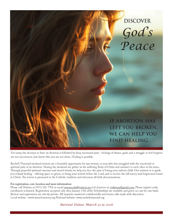 Abortion Healing Retreat, March 13-15