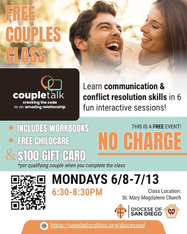 Couple Talk Class, Free,  6/8 - 7/13