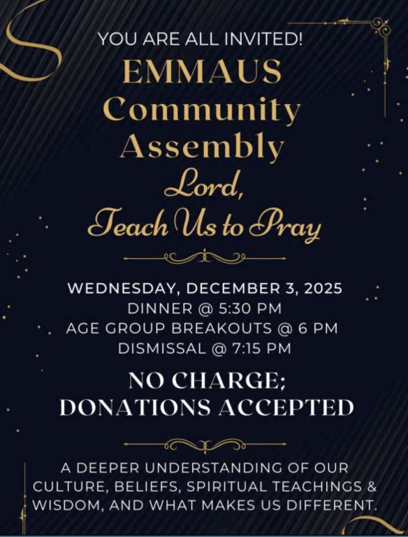 Emmaus: Lord, Teach Us to Pray, 12/3