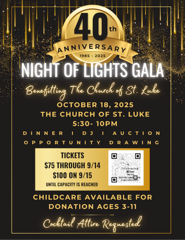 Gala Tickets on Sale, $75 thru 9/14; 9/15 - $100
