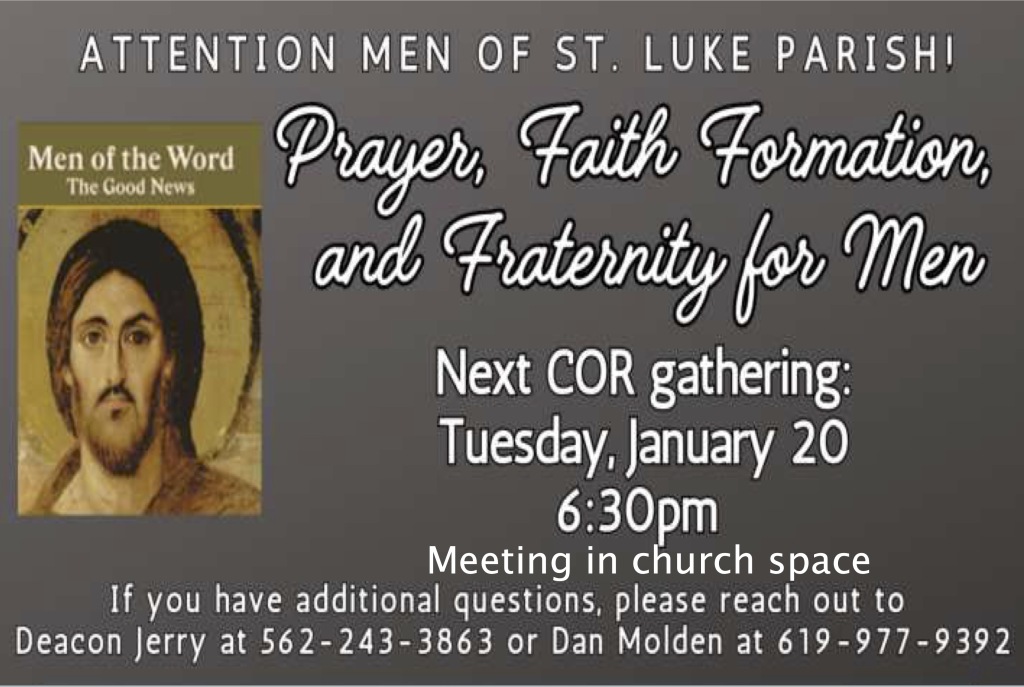 COR Gathering, January 20th, 6:30pm