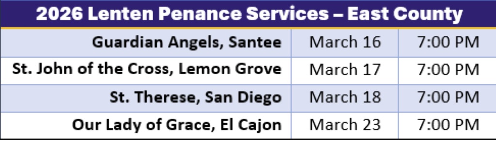 Penance Services EasT County