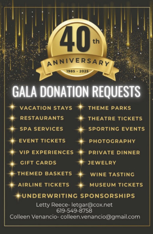 Gala Donation Request List