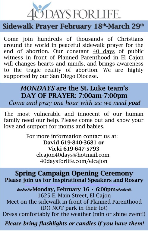 40 Days Spring Campaign 2/18 - 3/29