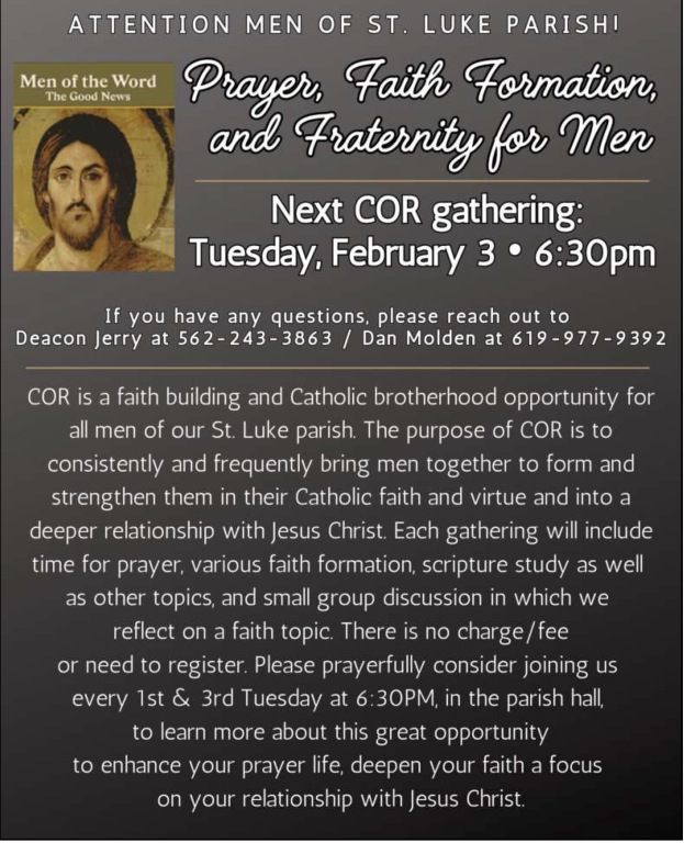 COR Gathering February 3rd, 6:30pm