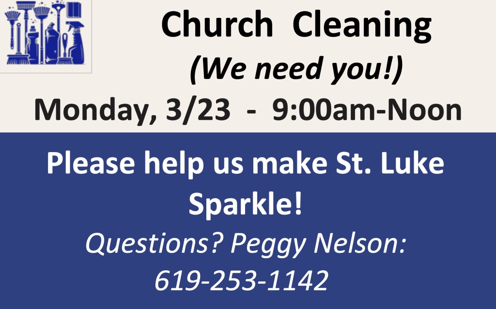 Church Cleaning 3/23