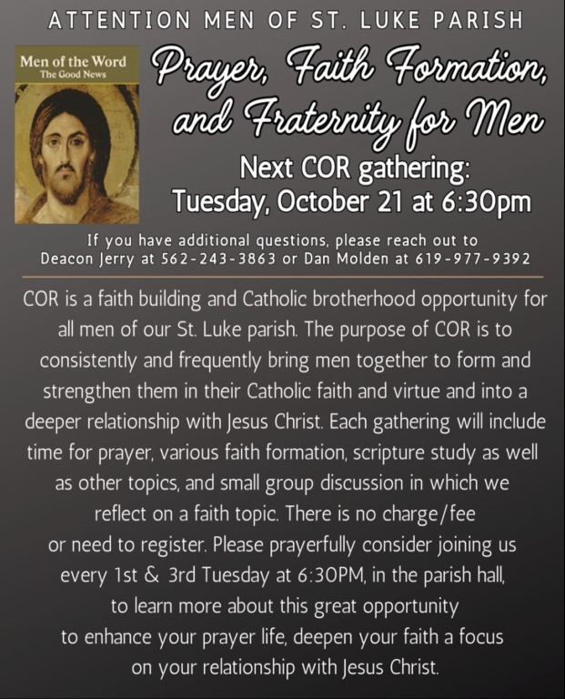 COR Gathering, 10/21, 6:30pm