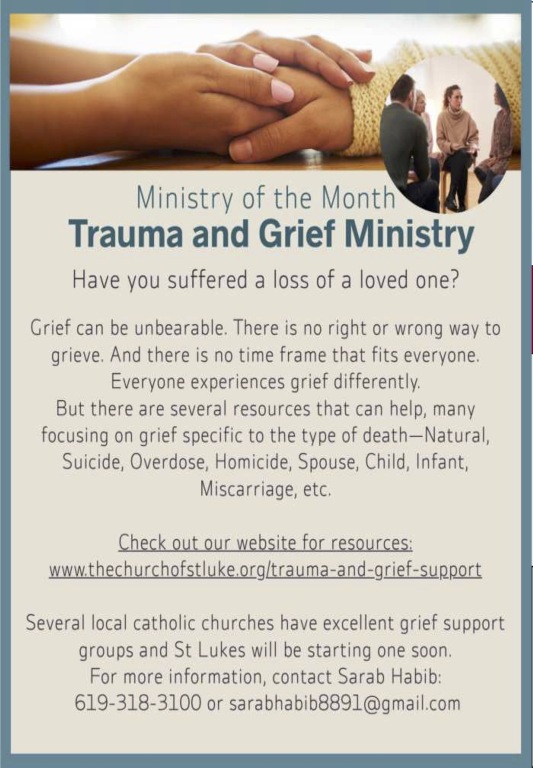 Ministry of the Month: Trauma and Grief