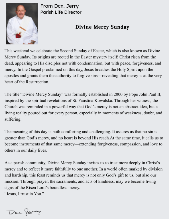 Divine Mercy Suunday