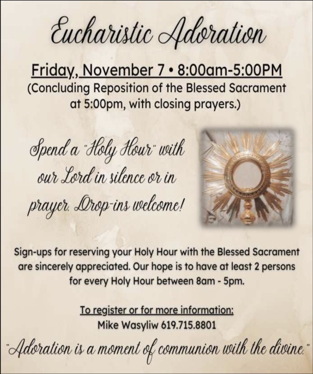 1st Friday Euc Adoration, 11/7