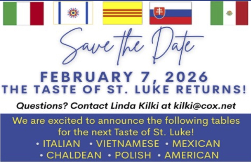 Taste of St. Luke, 2/7/26, Save the Date
