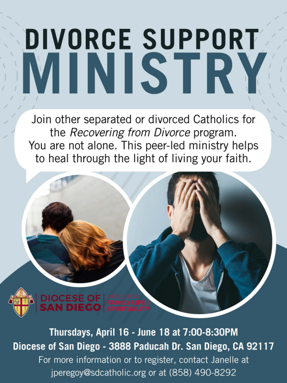 Divorce Support Ministry, Thursdays April 16 - June 18