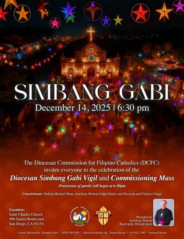 Simbang Gabi, December 14, 6:30pm