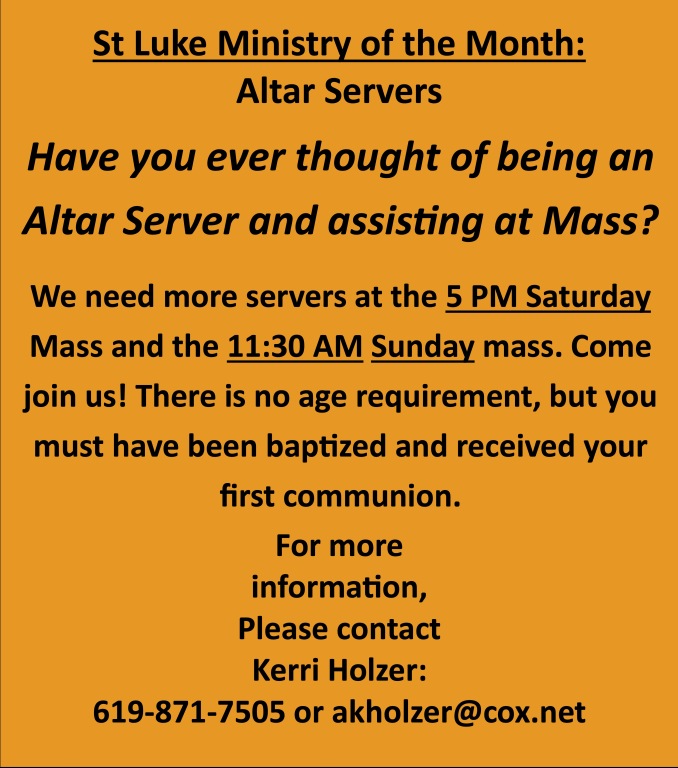 Altar Servers Needed