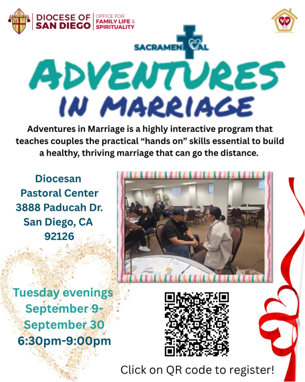 Adventures in Marriage, Tuesday Evenings, 9/9-9/30