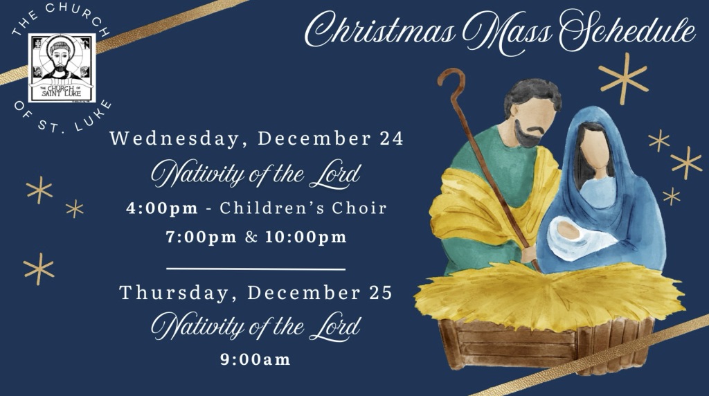 Holiday Mass Schedule
