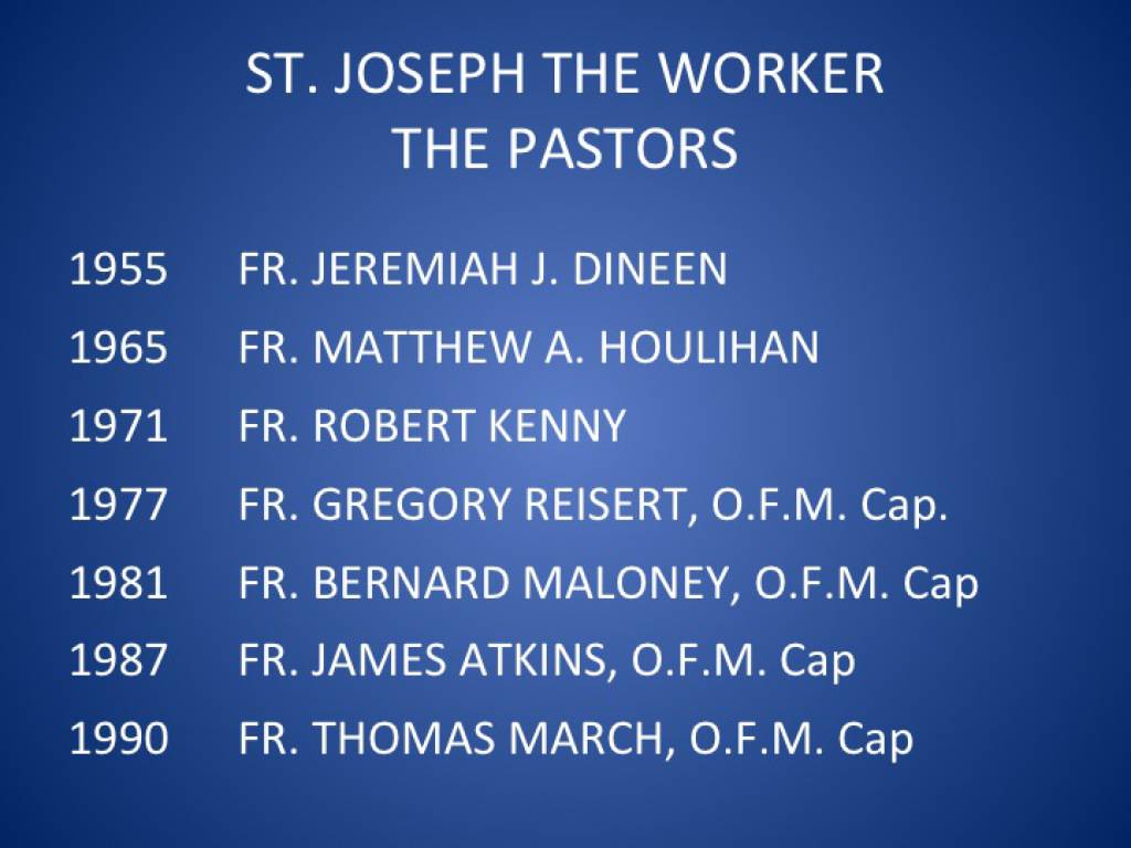 Our History St Joseph The Worker