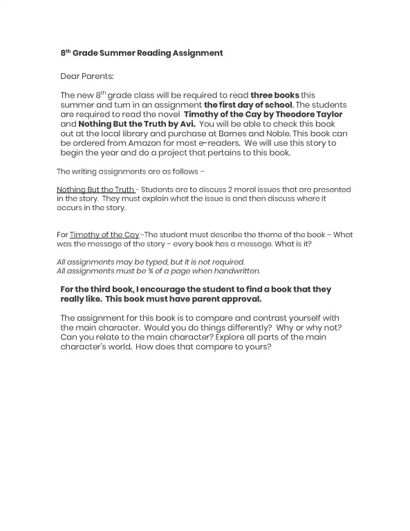 9th grade summer packet image