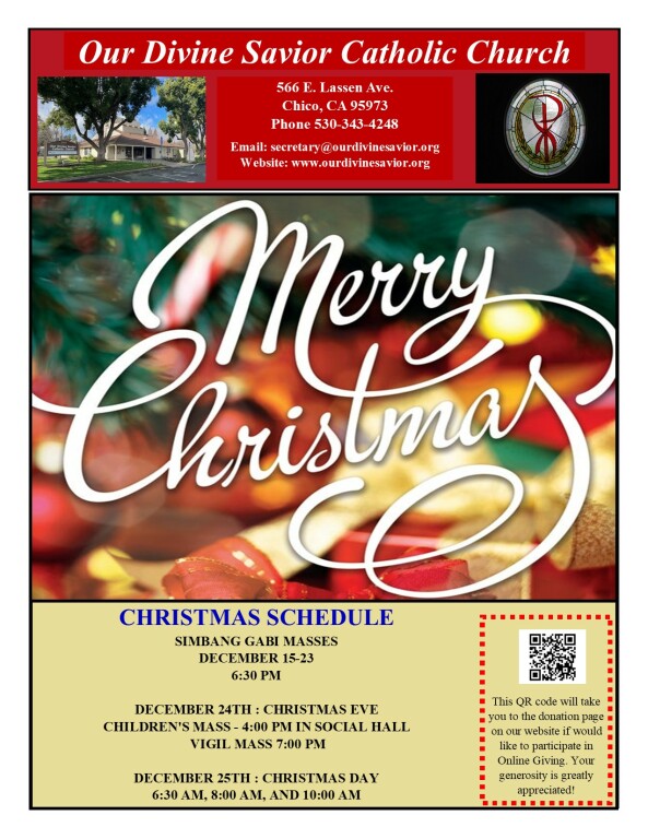 Christmas Mass Schedule Christmas Mass Schedule