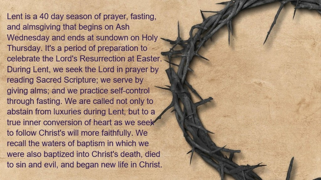 Lent St Joseph Catholic Parish