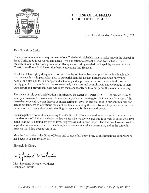 Bishop's Letter 9-21-2025
