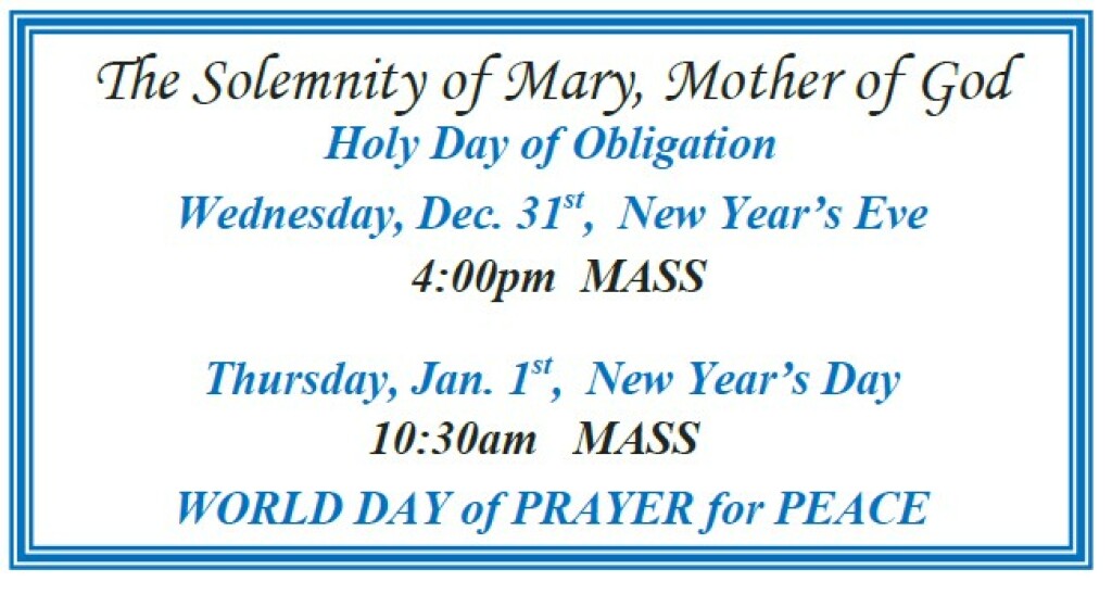 New Years Masses