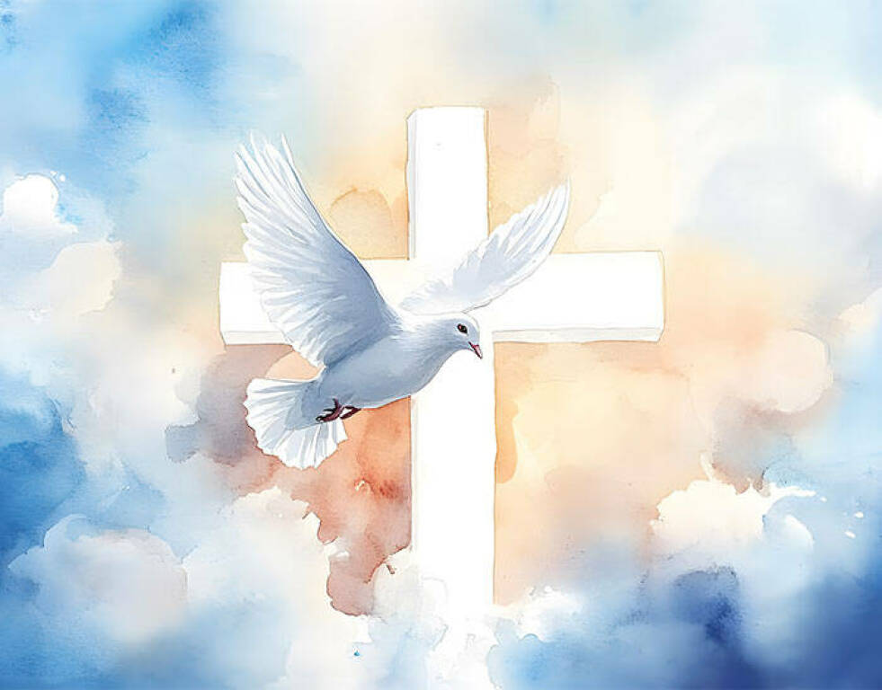 Evening of Confession Dove and Cross