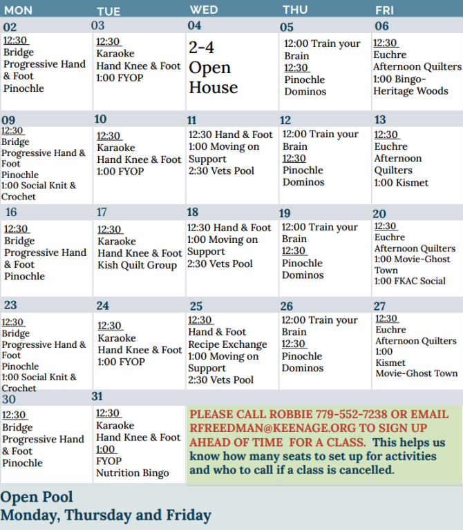 Keen Age Center Boone County Council on Aging Keen Age Center